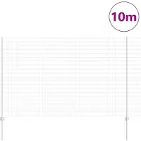 vidaXL Euro-Zaun mit Pfosten 10 x 1,5 m Verzinkter Stahl Silber Netz