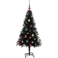 vidaXL Weihnachtsbaum Schwarz 150 cm PVC