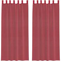 vidaXL Voile Vorhänge mit Schlaufen 2 Stk. Weinrot 140x225 cm