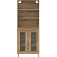 vidaXL Highboard Artisan-Eiche 69,5 x 32,5 x 180 cm Holzwerkstoff