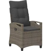 vidaXL Gartenstuhl 2 stk. Grau und Dunkelgrau Stahl und Polyester