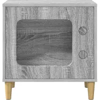 vidaXL Katzenhaus Sonoma-Grau 51 x 30 x 52 cm Holzwerkstoff