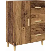 vidaXL Highboard Altholz 34,5 x 34 x 180 cm Holzwerkstoff
