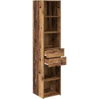 vidaXL Highboard Altholz 40 x 42,5 x 185 cm Holzwerkstoff