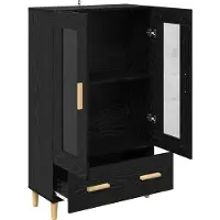vidaXL Highboard Schwarz Eichen-Optik 70 x 31 x 115 cm Holzwerkstoff