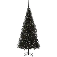 vidaXL Weihnachtsbaum Schwarz 180 cm PVC