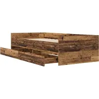 vidaXL Bettrahmen Altholz 100 x 200 cm Massives Kiefernholz