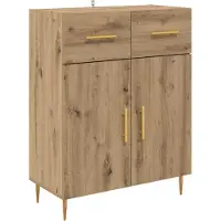vidaXL Highboard 2 stk. Artisan-Eiche 69,5 x 34 x 180 cm Holzwerkstoff