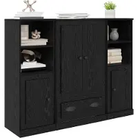 vidaXL Highboard 3 stk. Schwarz Eichen-Optik 132 x 35,5 x 103,5 cm