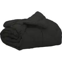 vidaXL Ganzjahresbettdecke Schwarz 135 x 200 cm Mikrofaser