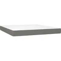 vidaXL Taschenfederkernmatratze Mittel Dunkelgrau 152x203x20 cm Stoff