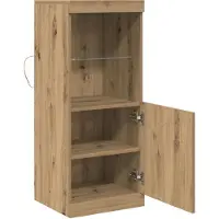 vidaXL LED-Sideboard Artisan-Eiche 41 x 37 x 100 cm Holzwerkstoff