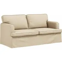 vidaXL Sofa Set 2 stk. Creme Stoff
