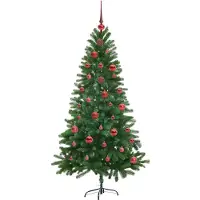 vidaXL Weihnachtsbaum mit 150 LEDs mit Ständer Grün 150 cm PE