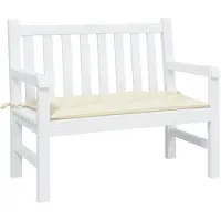 vidaXL Gartenbank-Auflage Creme 100x50x7 cm Oxford-Gewebe
