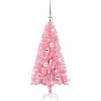 vidaXL Weihnachtsbaum Rosa 120 cm PVC