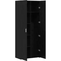 vidaXL Highboard Schwarz Eichen-Optik 70 x 42,5 x 185 cm
