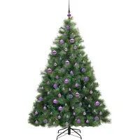 vidaXL Künstlicher Weihnachtsbaum mit 300 LEDs Grün 180 cm PE und PVC