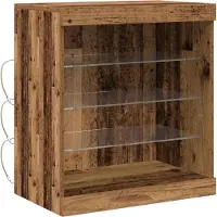 vidaXL LED-Sideboard Altholz 60,5 x 37 x 67 cm Holzwerkstoff