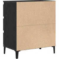 vidaXL Sideboard Schwarz Eichen-Optik 60 x 35 x 70 cm Holzwerkstoff