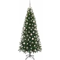 vidaXL Künstlicher Weihnachtsbaum Grün 180 cm PE und PVC