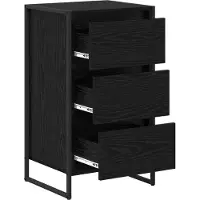 vidaXL Sideboard Schwarz Eichen-Optik 42 x 36 x 75,5 cm Holzwerkstoff