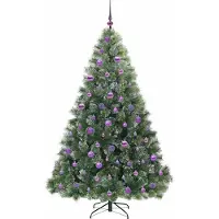 vidaXL Künstlicher Weihnachtsbaum mit 300 LEDs Grün 180 cm PE und PVC