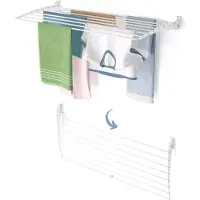 Foxydry Wäscheständer an der Wand montierbar, zusammenklappbarer Trockner – Fold Down 116 cm weiß
