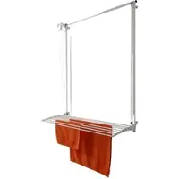 Foxydry Wand-Wäscheständer höhenverstellbar, Wäschetrockner für innen und außen – Wall 108 cm Weiß