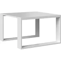 VBChome Kaffeetisch 67 x 67 x 40 cm Weiß Couchtisch Wohnzimmertisch Teetisch Beistelltisch Sofatisch Modern Wohnzimmer Büro Weiß