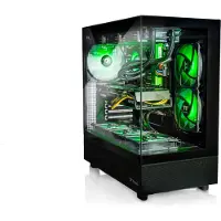 Broonbee Gaming PC AM4 Ryzen Amazon Thermaltake View Schwarz 32 GB - 1 TB NVMe Nvidia GeForce RTX 5060 Wasserkühlung 360mm mit RGB Lüfter
