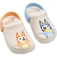 Blueys Bluey - Zeichnen Gesicht Clogs für Kinder, Pelzgefüttert NS9514 (27 EU) (Bunt)