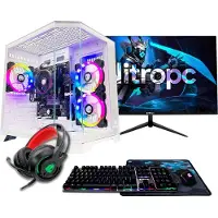 Nitropc Gaming-Desktop-PC Pack Avancé - AMD Ryzen 3 3200G, Radeon Graphics, 8 GB RAM, 480 GB SSD, Windows 11 Pro
