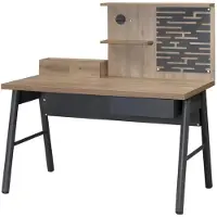 Xl Moebel Gmbh Brauner Holzschreibtisch im eleganten Design für Büro und Home Office