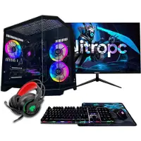 Nitropc Gaming-Desktop-PC Pack Avancé - AMD Ryzen 7 5700X, NVIDIA GeForce RTX 5060 8 GB, 16 GB RAM, 1 TB SSD, Windows 11 Pro