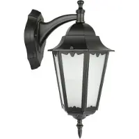 SU-MA Außenboden-Wandleuchte 1xE27 schwarz IP43 Retro K 3012/1/DH