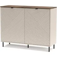 Mebelbos Kommode Evo mit 2 Türen gefräste Front 123,4x95,4x40 cm Kaschmir/Eiche Castello