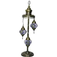 Halay Oosterse Mosaik Vloerlamp in Lila - Höhe 94 cm - Durchmesser der Kugel 13,5 cm - E14 Fassung