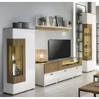 Xl Moebel Gmbh Modern Set TV-Lowboard 2x Vitrine s Wohnwand Wandregal Komplett