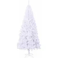 vidaXL Künstlicher Weihnachtsbaum Weiß 180 cm PVC und Stahl