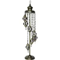 Halay Oosterse Mosaik Stehlampe Dunkelviolett 160 cm E14 Fassung für TL/LED Beleuchtung