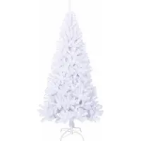 vidaXL Künstlicher Weihnachtsbaum Weiß 240 cm PVC und Stahl
