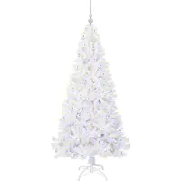vidaXL Künstlicher Weihnachtsbaum Weiß 180 cm PVC und Stahl