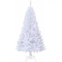 vidaXL Künstlicher Weihnachtsbaum Weiß 120 cm PVC und Stahl