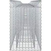 vidaXL Gabionen-Hochbeet 3 stk. 400 x 50 x 80 cm Verzinkter Stahl