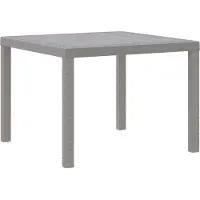 vidaXL Gartentisch Hellgrau 100 x 100 x 73 cm Poly-Rattan
