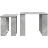 vidaXL Kaffeetisch Set 2 stk. Beton Grau 50 x 52 x 42 cm Holzwerkstoff