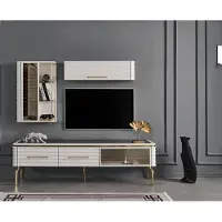 Xl Moebel Gmbh Weiße Wohnwand Designer TV-Schrank Luxus 2x Wandschränke Moderne Möbel