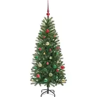 vidaXL Künstlicher Weihnachtsbaum Grün 150 cm PE und PVC