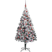 vidaXL Künstlicher Weihnachtsbaum Weiß 180 cm